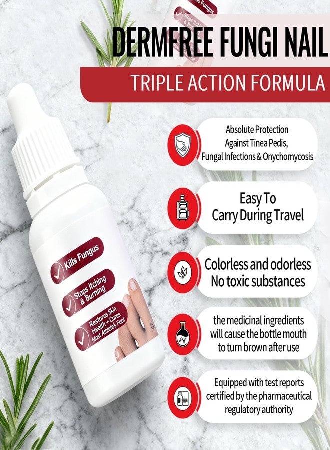 DERMFREE Fungi Nail Toenail Treatment Extra Strength,Toenail Renewal Serum, Nail Conditioning Solution for Thick&Discolored Nails, Quick-Dry Dropper, Safely & Gently for Healthier Nails, - Image 3